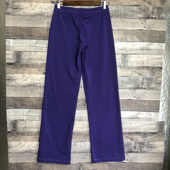 GK ELITE Sport Purple Pull on Pants Loose Leg Stretch Waist Adult Medium - Picture 2 of 8
